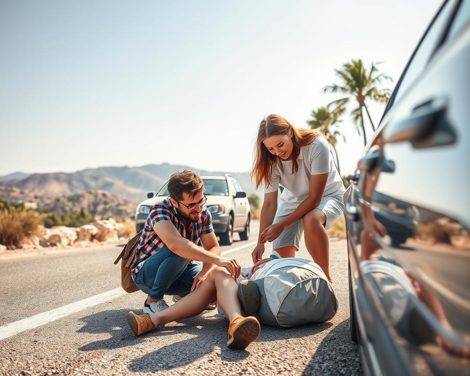 Unfall im Urlaub Erste Hilfe Maßnahmen