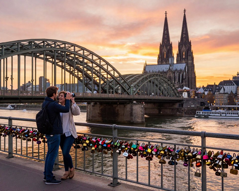 Fotografie an der Hohenzollernbrücke